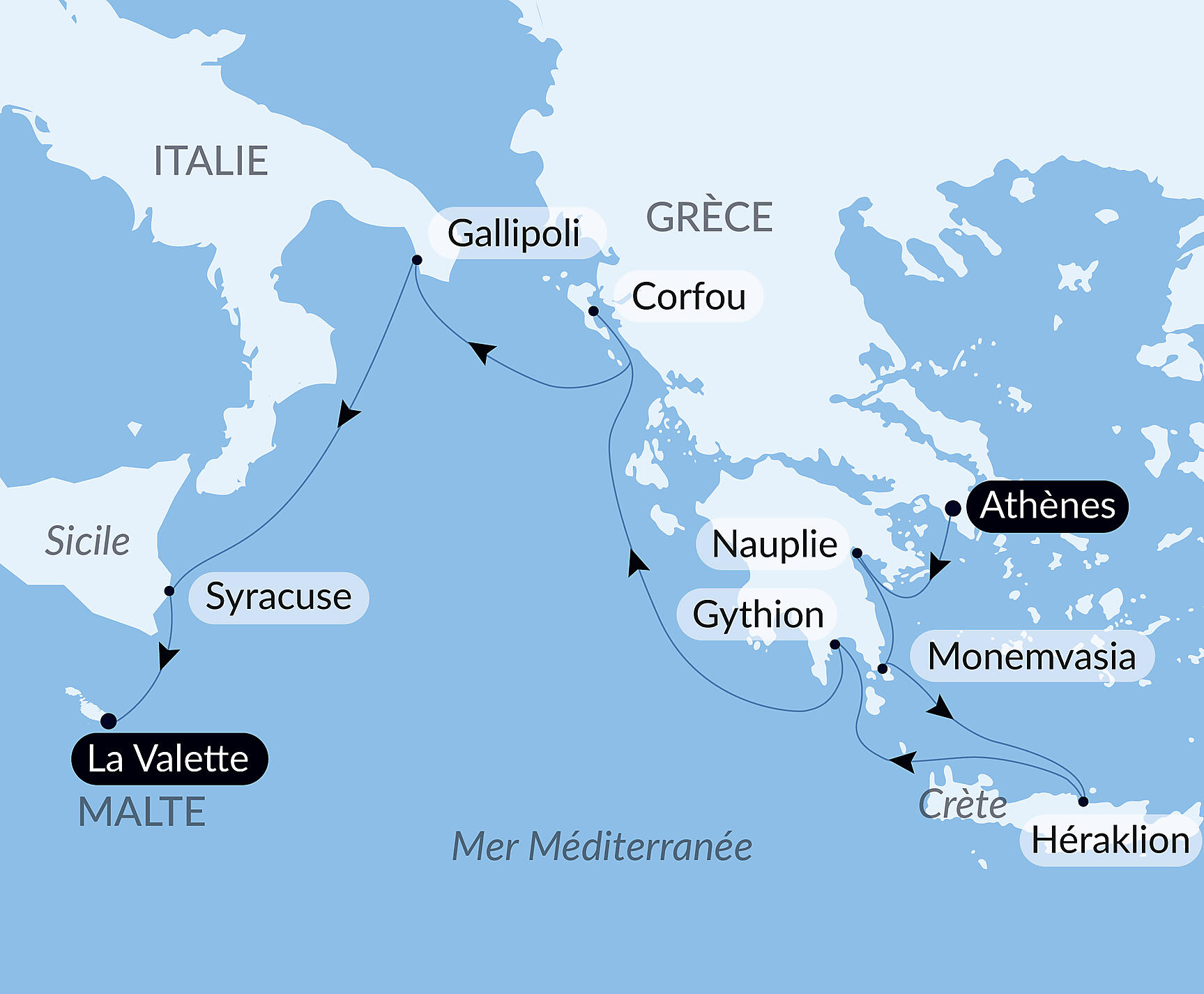 Carte itinéraire — 12ème festival de piano en mer