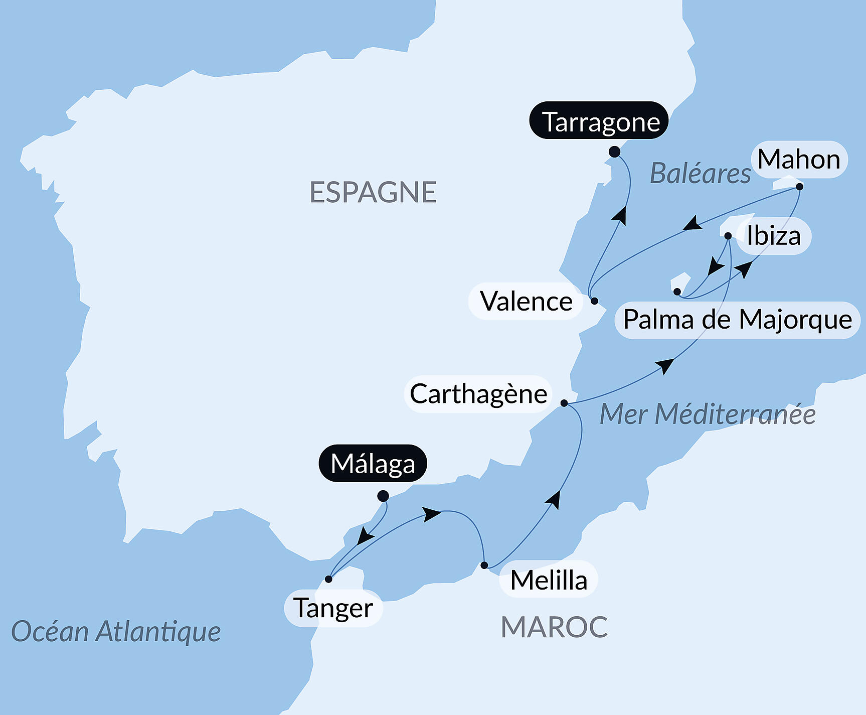 Carte itinéraire — 13ème festival de piano en mer