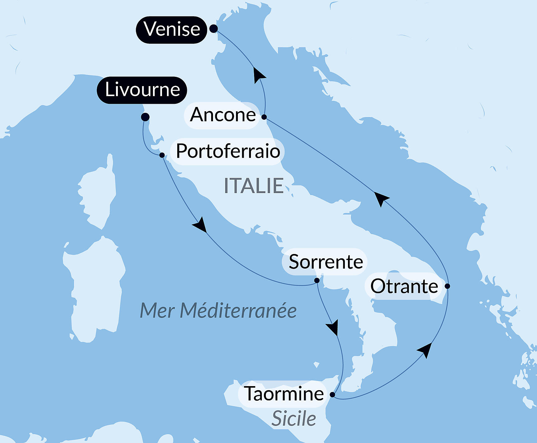 Carte itinéraire — Le luxe à l’italienne : savoir-faire d’excellence
